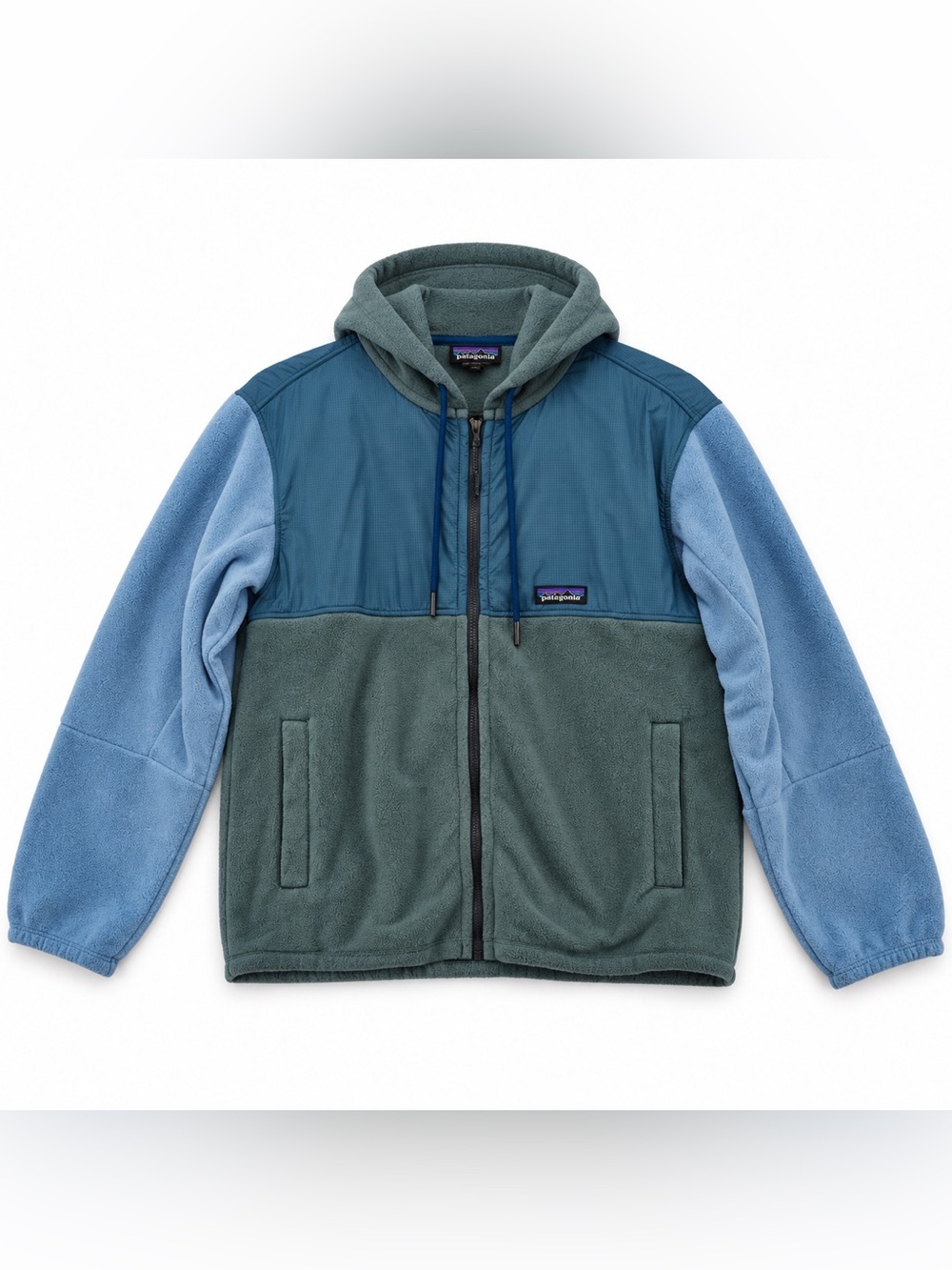 Patagonia Microdini Hoody Women’s Size M Blue Gray Full Zip Fleece Jacket